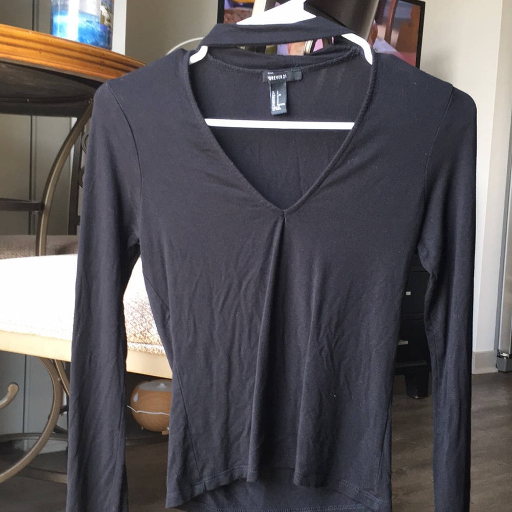 Forever 21 Long Sleeve Shirt with Choker